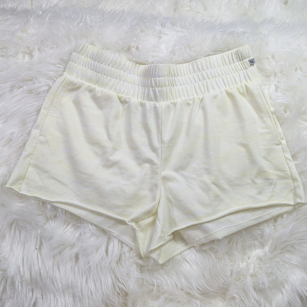 Marika Lounge Shorts Comfy Elastic Waist Activewear‎ Casual Yellow Size L